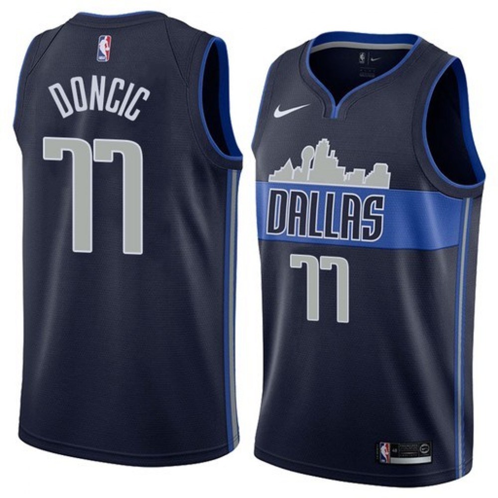 Men's Dallas Mavericks Luka Doncic #77 Navy Swingman Jersey-Pro Kit Vault | Brand New 26/27 Sports Jerseys
